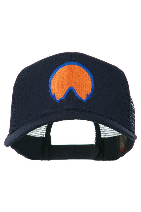 Horse Hoof Mascot Embroidered Mesh Back Cap - Navy OSFM