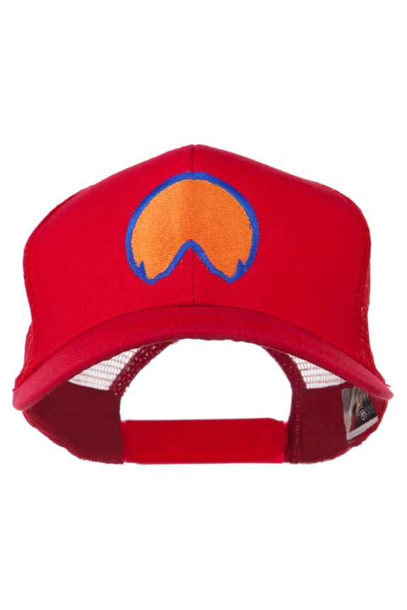 Horse Hoof Mascot Embroidered Mesh Back Cap - Red OSFM