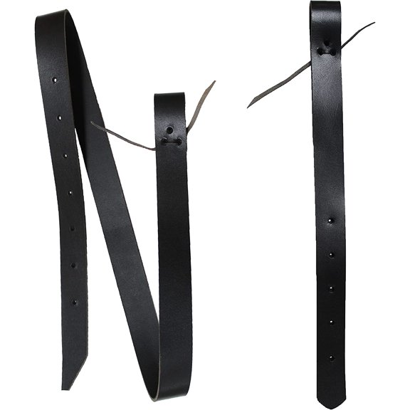 Horse Horse Western Saddle Black Leather Off Billet & Cinch Strap Set w/Holes 40425BK$$Sport & Recreation Other