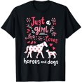 thumbnail image 1 of Horse Just A Girl Horses Gift T-Shirt, 1 of 4