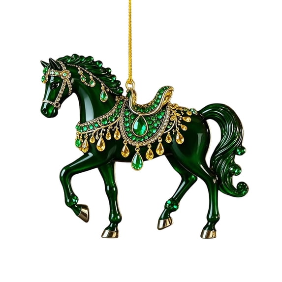Horse Keepsake Ornament, Unique Horse Gift, Holiday Horse Decoration, Horse Ornament for Tree, Decorative Acrylic Ornament, Horse Lover Ornament, Sparkling Decoration Horse