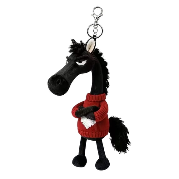 Horse Keychain Cute Pendant Year Of Purse Charm Soft Design Feature Lightweight Clip On Function Fashion