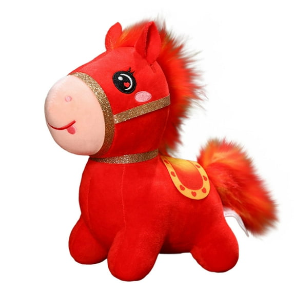 Horse Keychain, Fire Horse Keychain, Cute Red Fire Horse Doll Keychain for Bags and Keys, Soft Material, Compact and Handy Decorative Accessory, Ideal Gift for Collectors and Friends