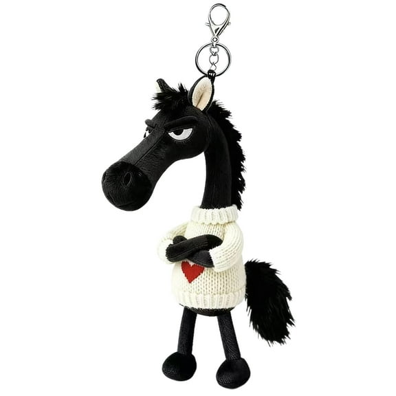 Horse Keyring - Fashion 2026 Year of The Horse Plush Keyring, Cute Stuffed Hor/se Keychain Pendant, Funny Charm for Bag