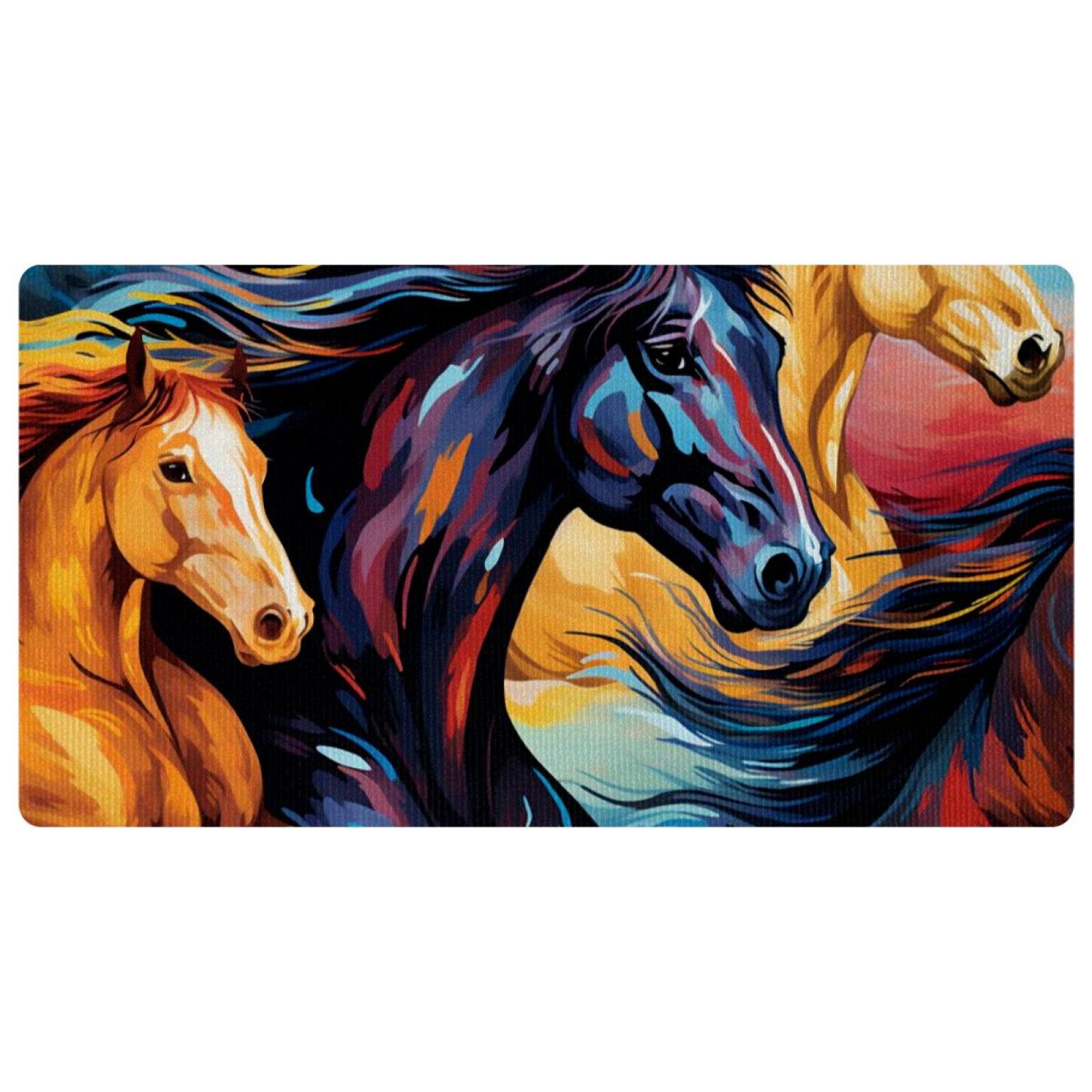 Horse Kitchen Floor Mat Anti Fatigue Rugs 15.7"x29.5", Non Skid