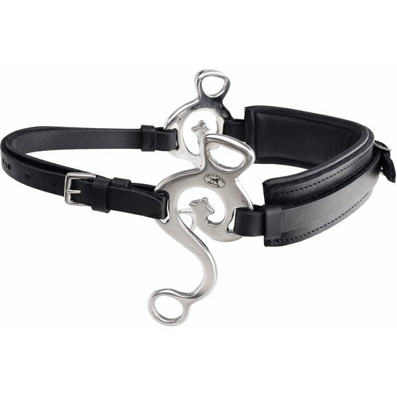 Horse Leather Short Shank Padded Noseband Training Hackamore Curb Strap 35H66