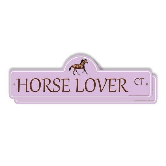 Horse Lover (2 Pack) Plastic Street Sign - 7 Inch X 20 Inch Gift Animal Rider Equestrian Pet Nature Ranch Stable Loyal Decor Family Love