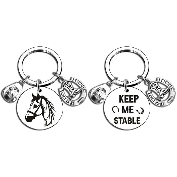 Horse Lover Gifts For Women Men - Cool Horse Jewelry, Unique Horses Decor Keychain, Inspirational Memorial Gift for Trainer, Teen Girls & Horse Lovers