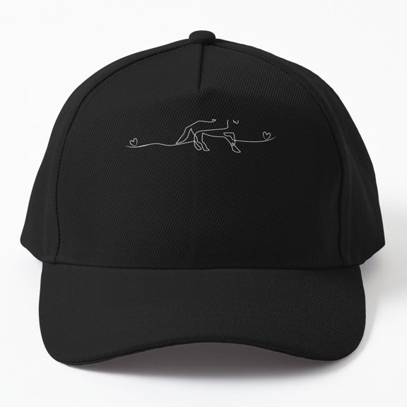 Horse Lover Line Drawing Baseball Cap, Equestrian Minimal Graphic Design, Classic Everyday Hat