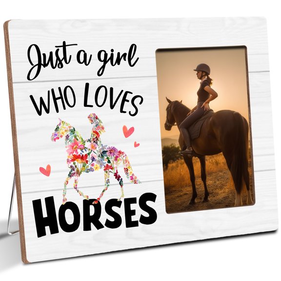 Horse Lover Wooden Picture Frame 4x6 Photo Display Gift for Girls