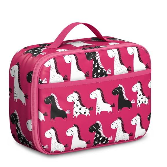 Horse Lunch Bag – Cute Foal Pony Wild Horse Retro Farm Insulated Lunch Tote for School and Travel