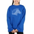 thumbnail image 1 of Horse Mane - Girl's Word Art Crewneck Sweatshirt, 1 of 3