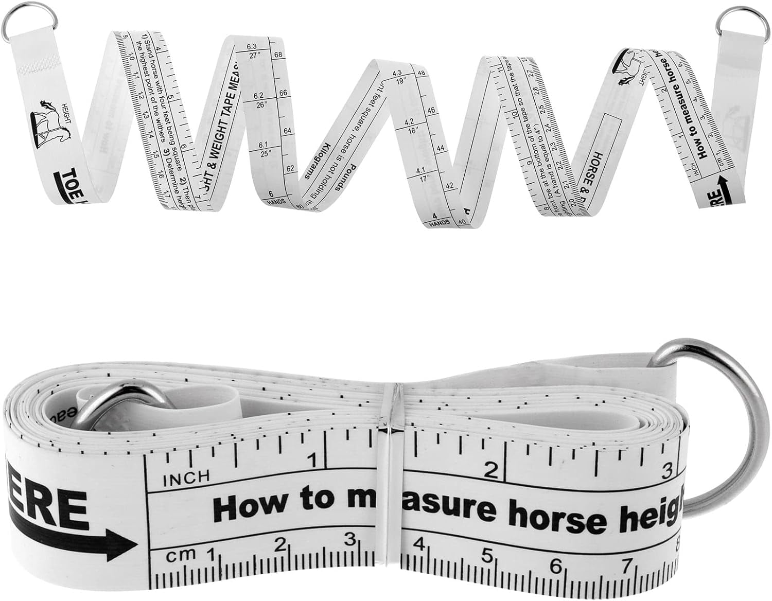 Horse Measuring Tape for Height and Weight Double Scale Horse Weight