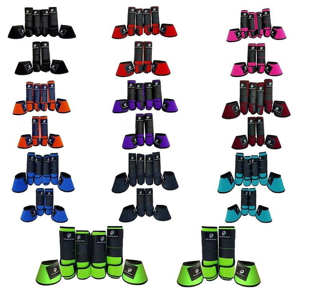 Horse Medicine Brushing Boots Horse Boots Leg Wraps Protection Gear Set