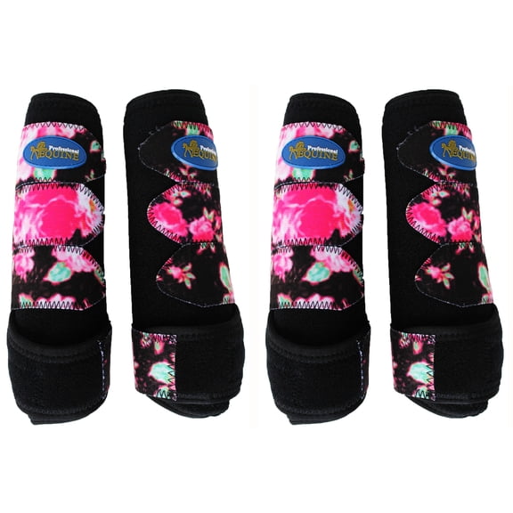 Horse Medium Professional Equine 4 pack Sports Medicine Splint Boots 4135C