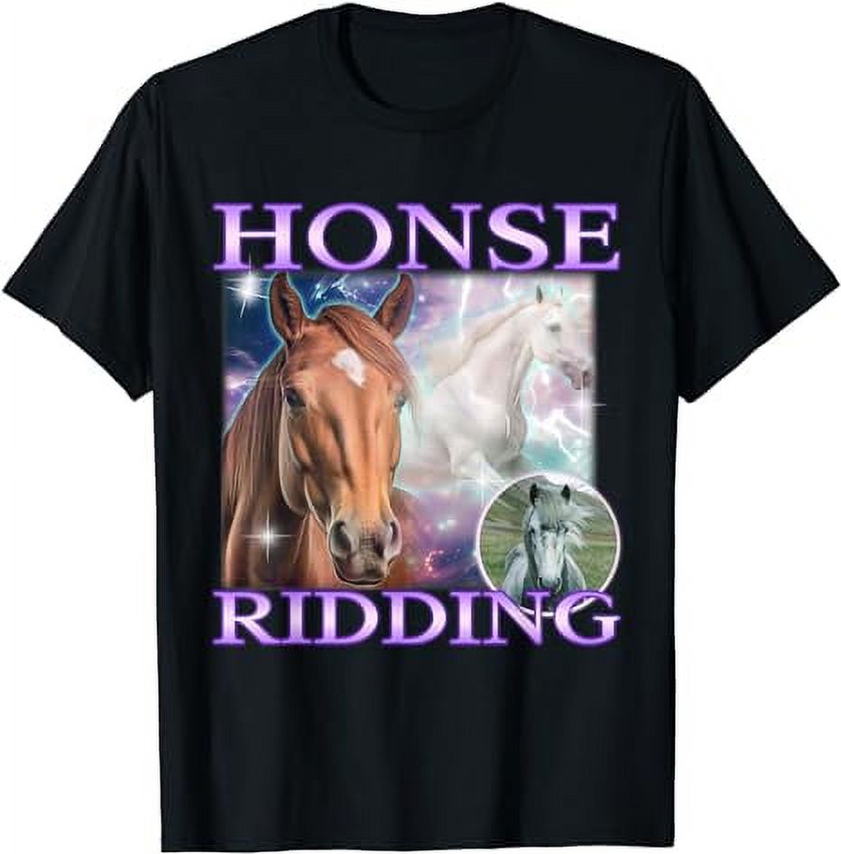 Horse Meme Funny Cringe Sarcastic Joke Hilarious Gen Z Y2K TShirt