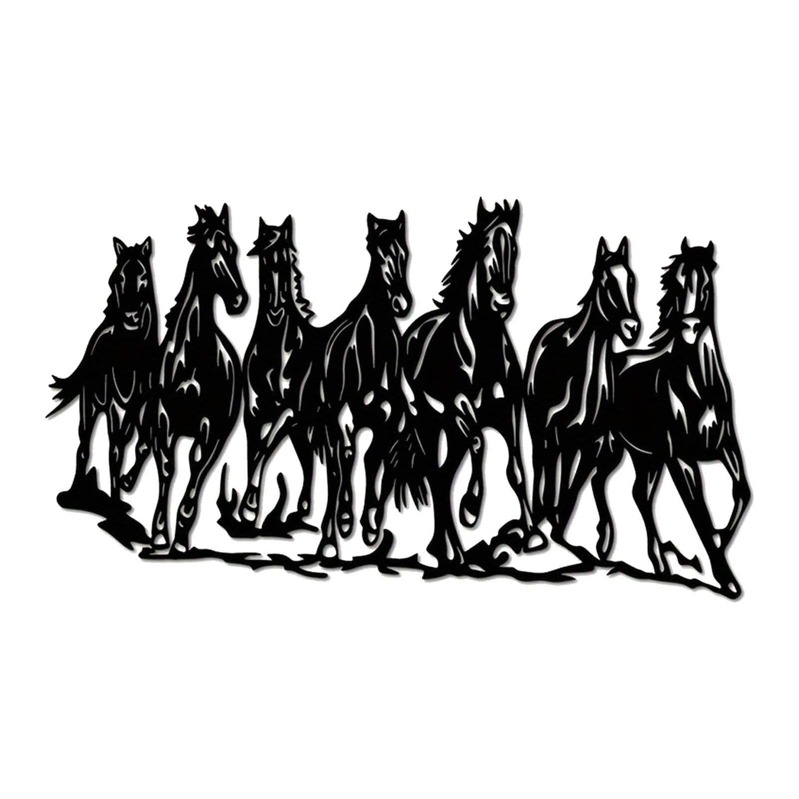 Horse Metal Wall Art Seven Horses Wall Decoration, Farmhouse Entrance