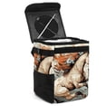 thumbnail image 1 of Horse Mini Trash Can for Car - Foldable, with Lid, Leak-Proof, Hanging Storage Bag, 1 of 6