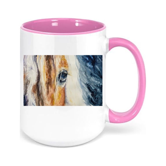 Horse Mug, Horse, Equestrian Coffee Mug, Horse Cup, Gift For Her, Horse Gift, Equestrian Mug, Sublimated Design, Equestrian Gift, Horses, PINK