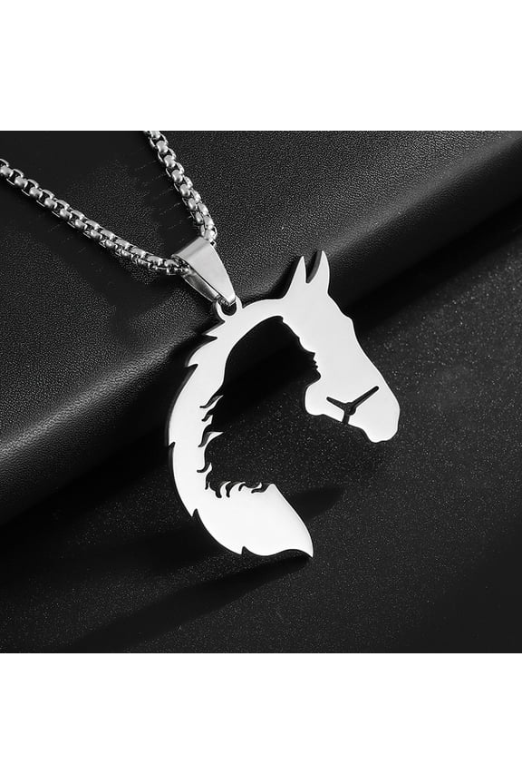 Horse Necklace for Equestrian Lovers and Country Style Enthusiasts Silver Galloping Pendant Necklace Lucky Animal Jewelry Holiday Gift