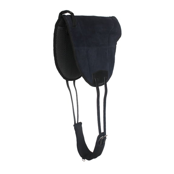 Horse Neoprene Anti-Slip Suede Leather Bareback Saddle Pad Navy 39LW01NV