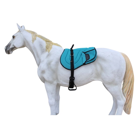 Horse Neoprene Padded Anti-Slip Breathable Bareback Saddle Pad Black 39LW04TR