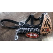 Horse Noseband Tack Bronc Leather HALTER Tiedown Lead Rope 280276