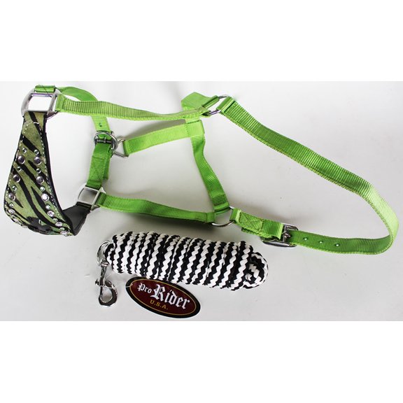 Horse Noseband Tack Bronc Leather HALTER Tiedown Lead Rope 280324