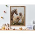 thumbnail image 1 of Horse Nursery Poster Little Girl And Horse Wildflower Art, Stretched Canvas 12x16in, 1 of 1