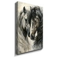 thumbnail image 1 of Horse Oil Painting Black And White Canvas Art Framed Horse Picture Wall Art For Livingroom Bedroom Office, 1 of 6