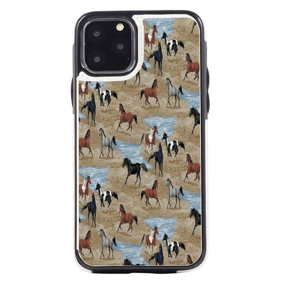 Horse Pattern Leather Wallet Case for iPhone 16 15 14 13 12 11 Pro Max Wallet Case Card Holder Flip