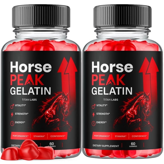 Horse Peak Gelatin ACV Gummies Advanced Formula Vitamin Supplement 120 Gummies
