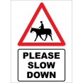 thumbnail image 1 of Horse Please Slow Down Sign Metal Tin Sign12x16 Inches Caution Danger Safety Security Warning Notice Signs, 1 of 5