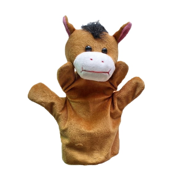 Horse Plush Hand Puppet, Soft Plush Stuffed Animals for interactive Play, Story Time, Party, Single Pack