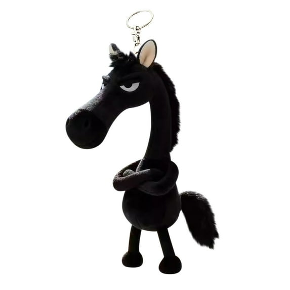 Horse Plush Keychain, Horse Plush Doll Pendant, Soft Stuffed Mascot Doll Pendant, Zodiac Ornament Gift, Cute Animal Keyring, Valentines Day Gift, Backpack Wallet Luggage Charm