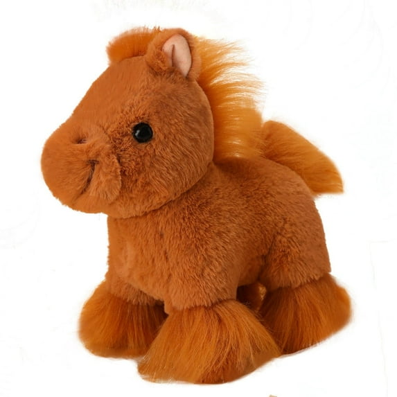 Horse Plush Stuffed Animal Cute Pony Plush-Playtime and More-Fun Colorful Friends- Friendly Design-7.9in