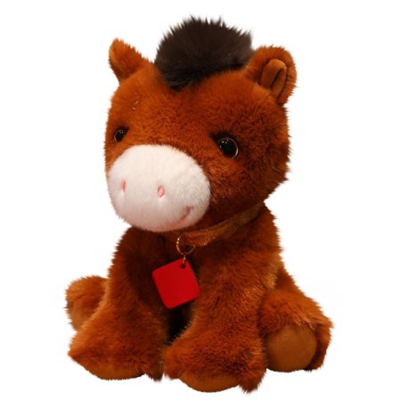 Horse Plush Stuffed Animal Toy - Horse Plush Ornament Mascot 2026 Chinese Year of Horse Present for Home Office Store Restaurant Tabletop Decors Zodiac New Year Blessing Souvenir price history and forecast - RUIG