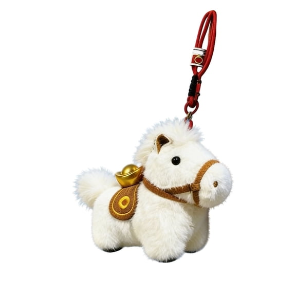 Horse Plush Toy & Luck Mascot, Instant Money Pendant Design, Cute Little Horse Doll For Home Decor, Office Desk, Car Hanging, Festive Gifting, Bringing Immediate Good Fortune &