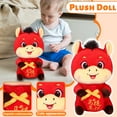 thumbnail image 1 of Horse Plush Zodiac for 2026 – 7.87in Sitting Chinese New Year Stuffed Animal with Blessing Bag, Soft Lunar New Year Decor (S), 1 of 6