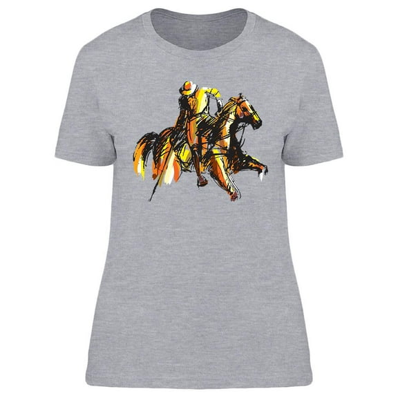 Horse Polo Athlete Design   T-Shirt Women -Image by Shutterstock, Female Large