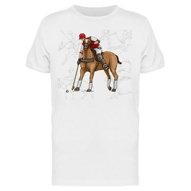 Horse Polo Design T-Shirt Men -Image by Shutterstock, Male Large