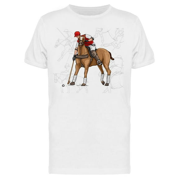 Horse Polo Design T-Shirt Men -Image by Shutterstock, Male Small