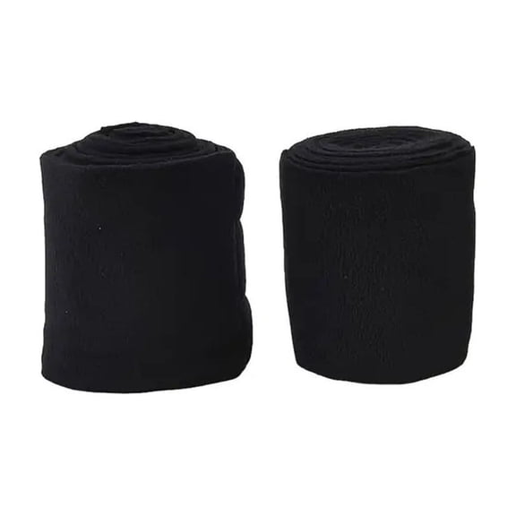 Horse Polo Wraps for Horses – Premium Durable & Soft Fleece Horse Leg Wraps, Equestrian Bandages for Stable & Riding Use, 2-Pack(5"*83",Black)