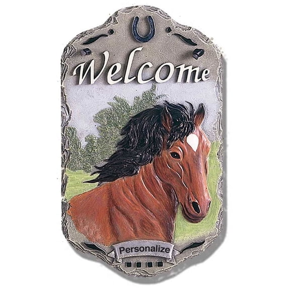 TrendyDecor4U Porch Decor Welcome Sign Horse Wall Art LP-100