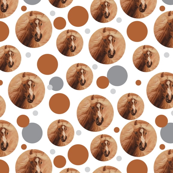 Horse Portrait Peach Premium Gift Wrap Wrapping Paper Roll