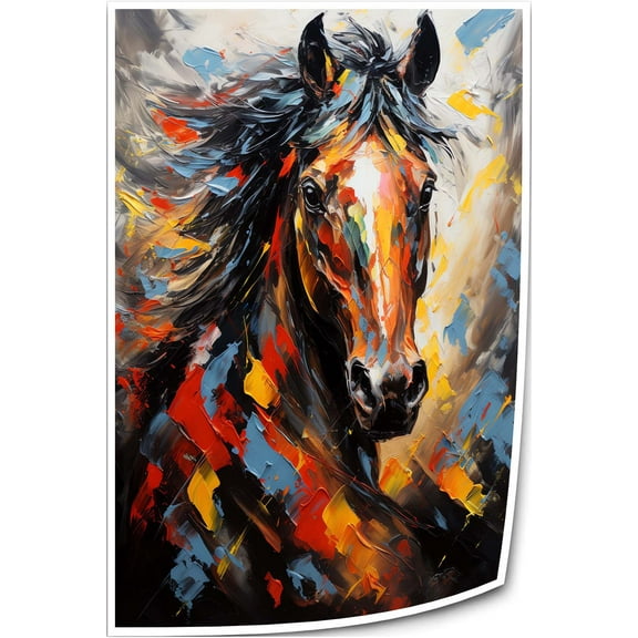 Horse Poster Animal Poster Pictures Kitchen Wall Art Decoration Painting Canvas Panels Canvas Artwork Vertical Wall Hanging Modern Print