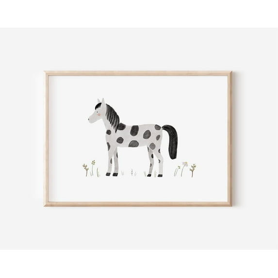Horse Poster For Children'S Room In A4 And A3, Boys And Girls, Wall Decoration, Gift, Print. Wall Art, Modern Wall Decor, 24x36 UNFRAMED