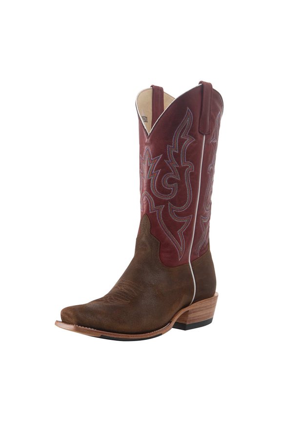 Horse Power Top Hand Rought Out Waxy Brown - Boot Mens Western - Hp9501