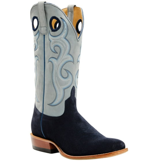 Horse Power Men's Marine Roughout Western Boot Broad Square Toe Navy 9 D(M) US