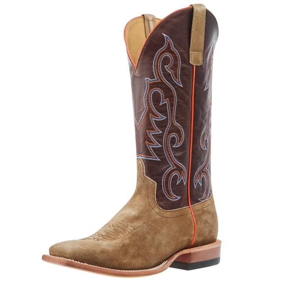 Horse Power Mens Camel Growler Roughout 13in Choc Crush Top Sq Toe